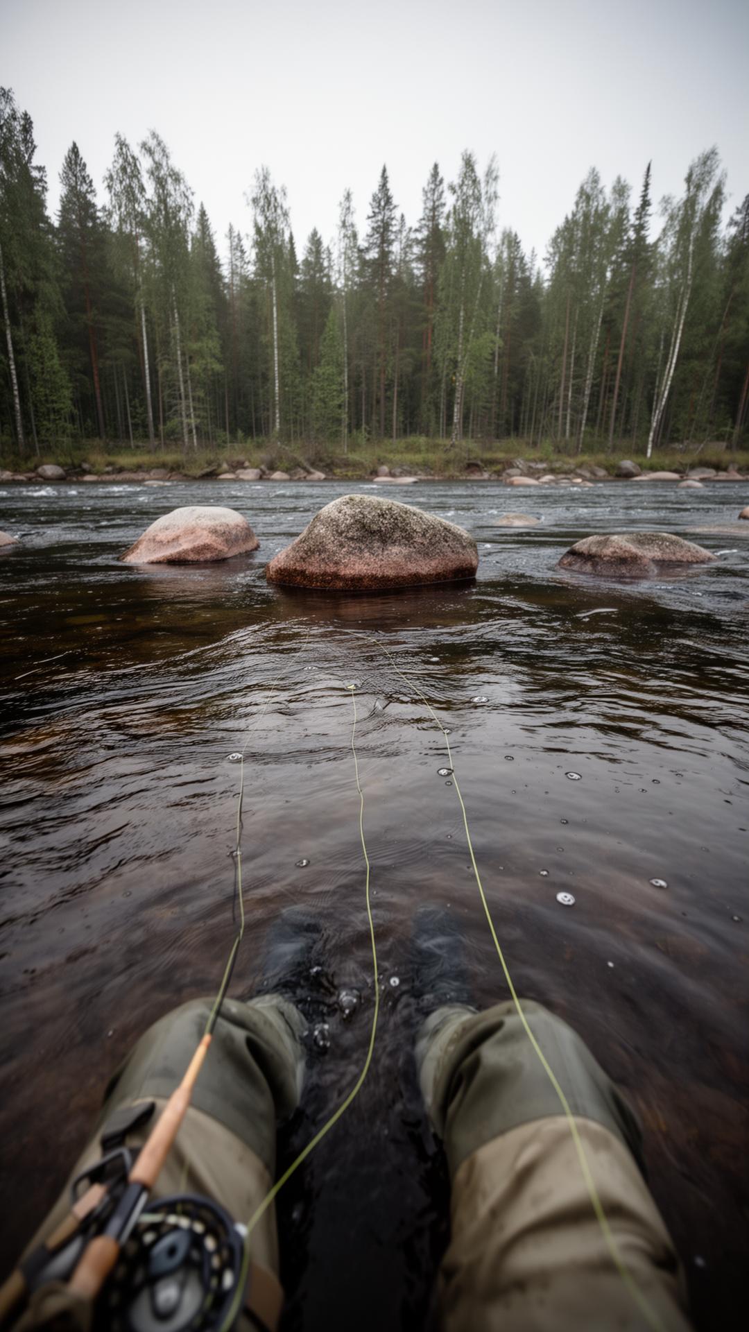 Kahlaajan näkökulma koskessa