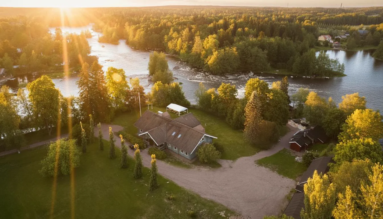 Juhlapaikka Kymijoen rannalla